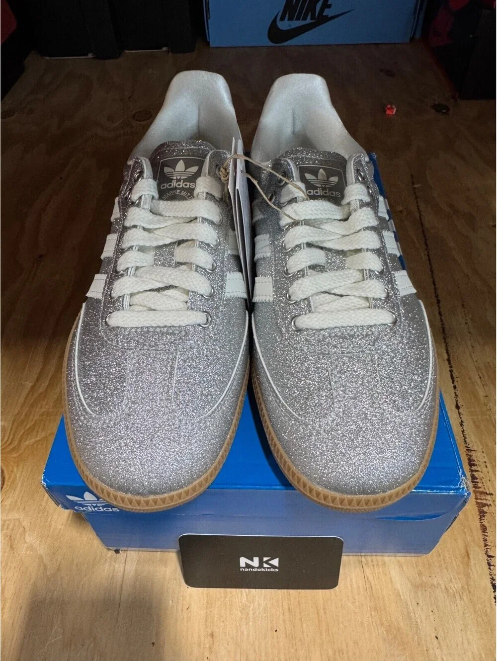 Adidas Samba OG 'Supplier Silver Metallic' KI6264 WOMENS SIZE 7W
